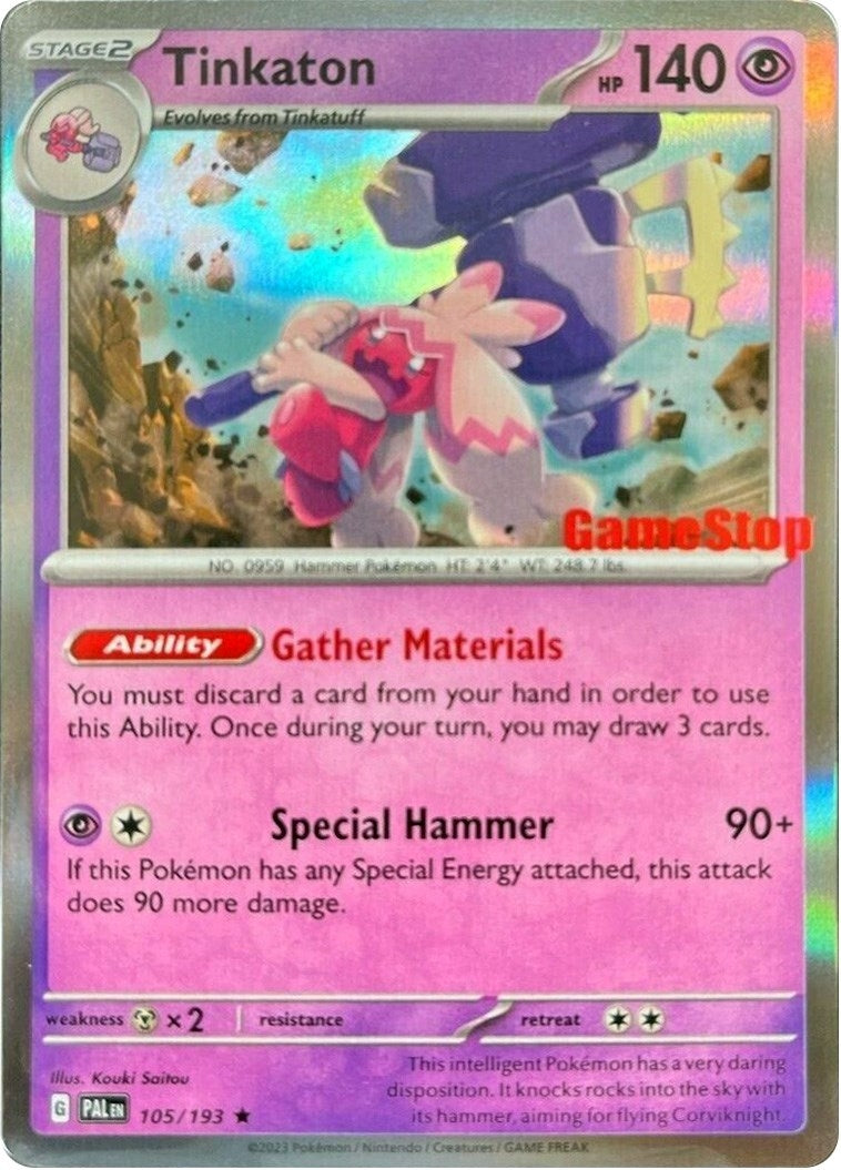 Image for Tinkaton - 105/193 (GameStop Exclusive) (Miscellaneous Cards & Products) (105/193) - Pokemon