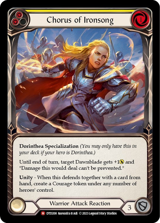 Image for Chorus of Ironsong (Dusk till Dawn) (DTD208) - Flesh and Blood TCG