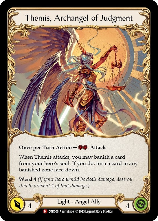 Image for Figment of Judgment // Themis, Archangel of Judgment (Dusk till Dawn) (DTD006) - Flesh and Blood TCG