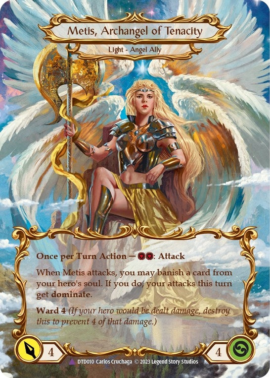 Image for Figment of Tenacity // Metis, Archangel of Tenacity (Marvel) (Dusk till Dawn) (DTD010) - Flesh and Blood TCG