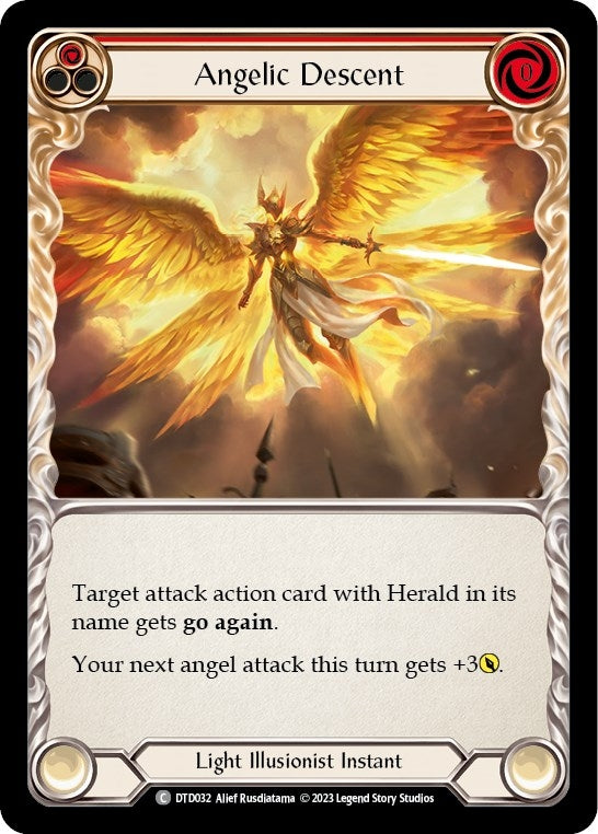Image for Angelic Descent (Red) (Dusk till Dawn) (DTD032) - Flesh and Blood TCG