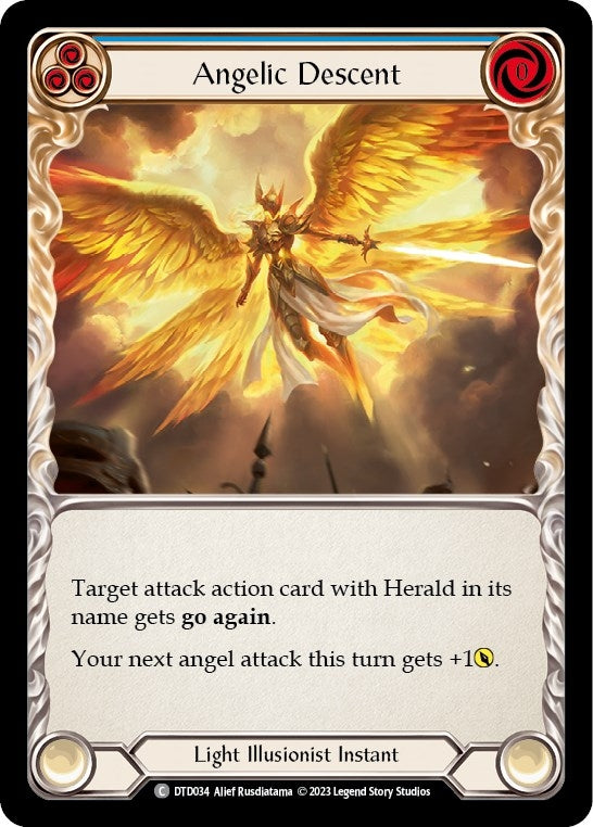 Image for Angelic Descent (Blue) (Dusk till Dawn) (DTD034) - Flesh and Blood TCG