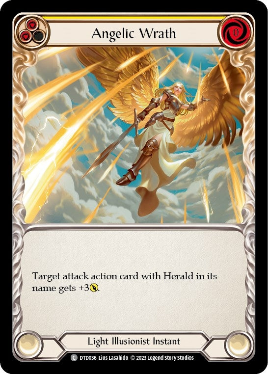Image for Angelic Wrath (Yellow) (Dusk till Dawn) (DTD036) - Flesh and Blood TCG
