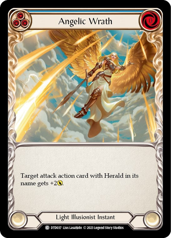 Image for Angelic Wrath (Blue) (Dusk till Dawn) (DTD037) - Flesh and Blood TCG
