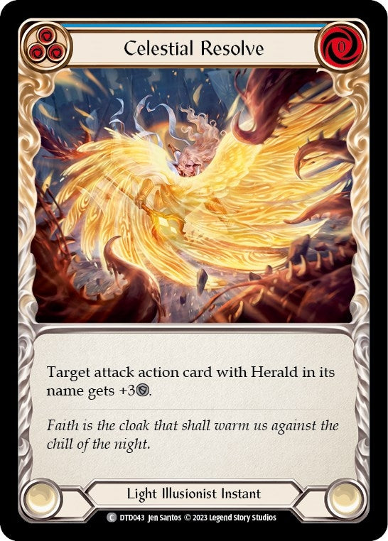 Image for Celestial Resolve (Blue) (Dusk till Dawn) (DTD043) - Flesh and Blood TCG