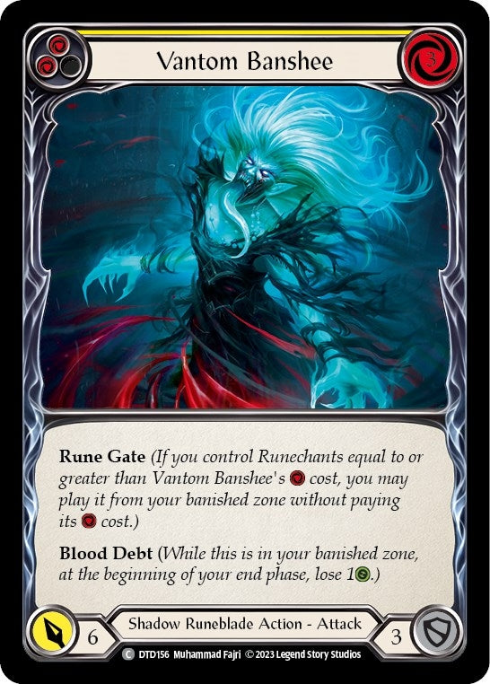 Image for Vantom Banshee (Yellow) (Dusk till Dawn) (DTD156) - Flesh and Blood TCG
