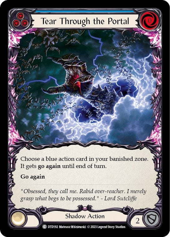 Image for Tear Through the Portal (Blue) (Dusk till Dawn) (DTD192) - Flesh and Blood TCG