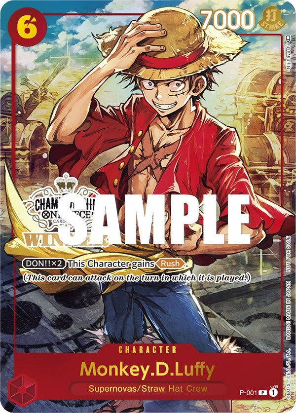 Image for Monkey.D.Luffy (Store Championship Trophy Card) (One Piece Promotion Cards) (P-001) - One Piece Card Game