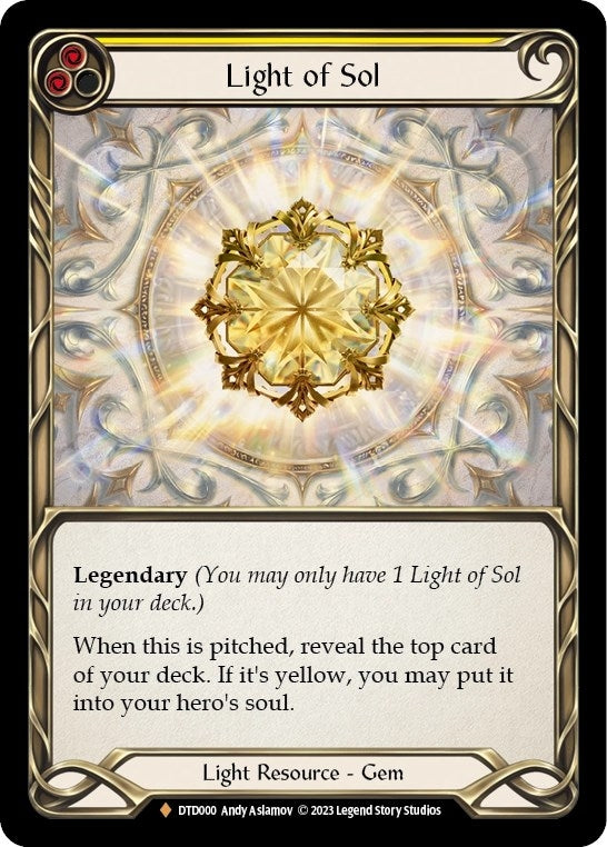 Image for Light of Sol (Dusk till Dawn) (DTD000) - Flesh and Blood TCG