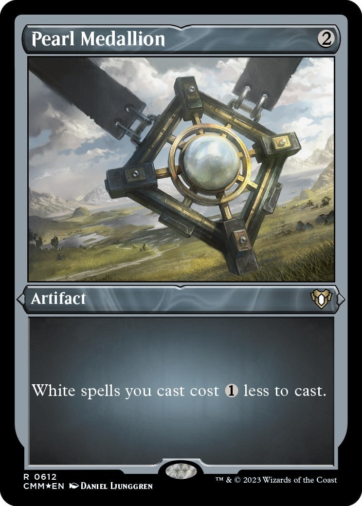 Image for Pearl Medallion (Foil Etched) (Commander Masters) (612) - Magic: The Gathering