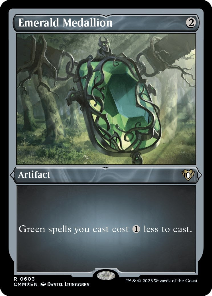 Image for Emerald Medallion (Foil Etched) (Commander Masters) (603) - Magic: The Gathering