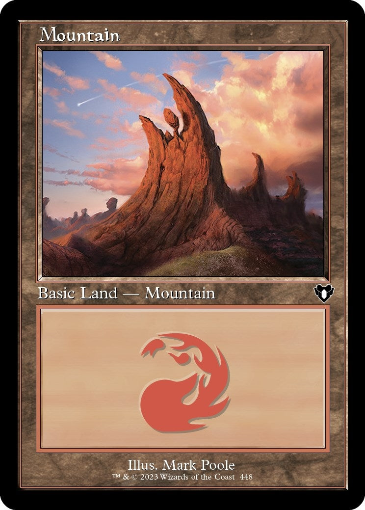 Image for Mountain (448) (Retro Frame) (Commander Masters) (448) - Magic: The Gathering