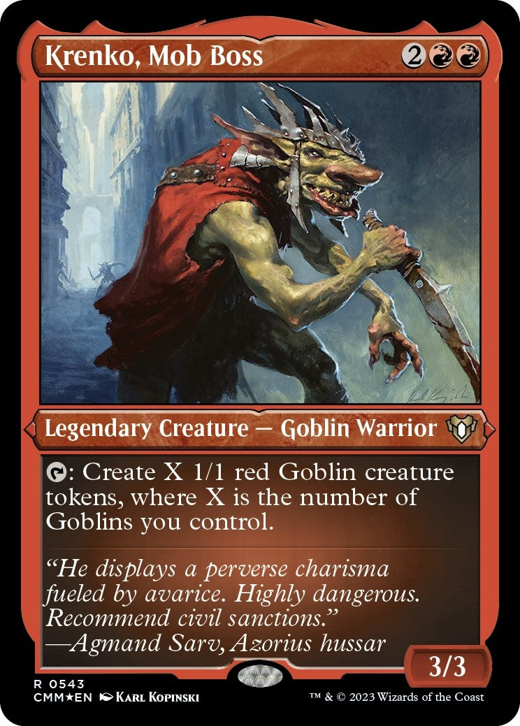 Image for Krenko, Mob Boss (Foil Etched) (Commander Masters) (543) - Magic: The Gathering