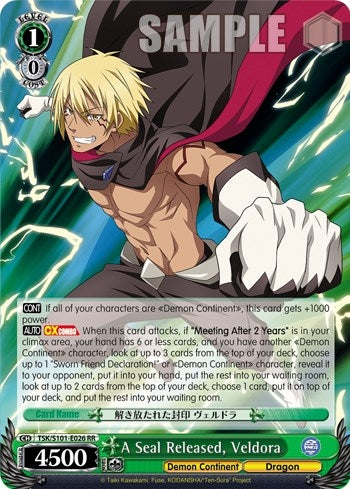 Image for A Seal Released, Veldora (That Time I Got Reincarnated as a Slime Vol.3) (TSK/S101-E026 RR) - Weiss Schwarz