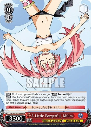 Image for A Little Forgetful, Milim (SR) (That Time I Got Reincarnated as a Slime Vol.3) (TSK/S101-E056S SR) - Weiss Schwarz
