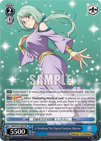 Image for A Throbbing That Signals Freedom, Mjurran (That Time I Got Reincarnated as a Slime Vol.3) (TSK/S101-E077 RR) - Weiss Schwarz