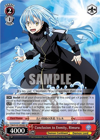 Image for Conclusion to Enmity, Rimuru (SR) (That Time I Got Reincarnated as a Slime Vol.3) (TSK/S101-E058S SR) - Weiss Schwarz