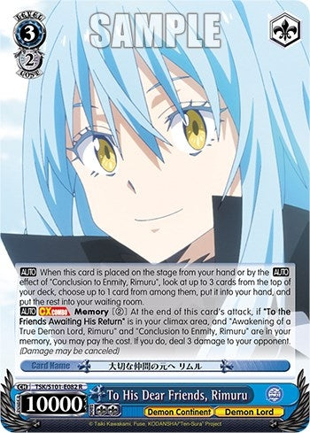 Image for To His Dear Friends, Rimuru (That Time I Got Reincarnated as a Slime Vol.3) (TSK/S101-E082 R) - Weiss Schwarz