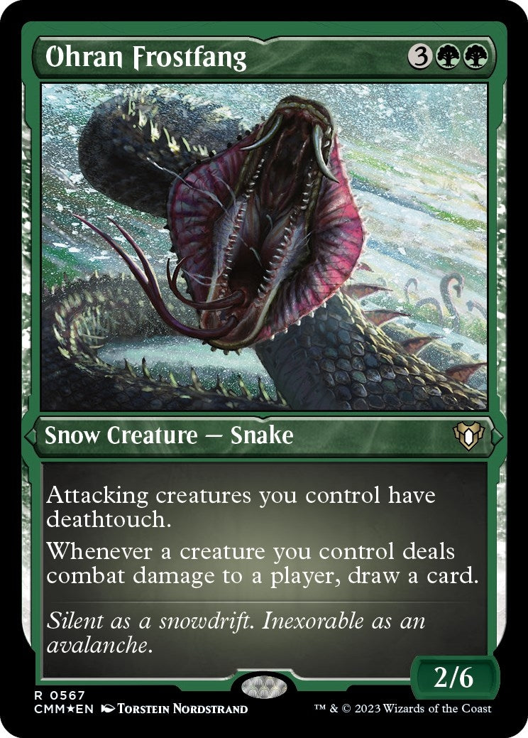 Image for Ohran Frostfang (Foil Etched) (Commander Masters) (567) - Magic: The Gathering