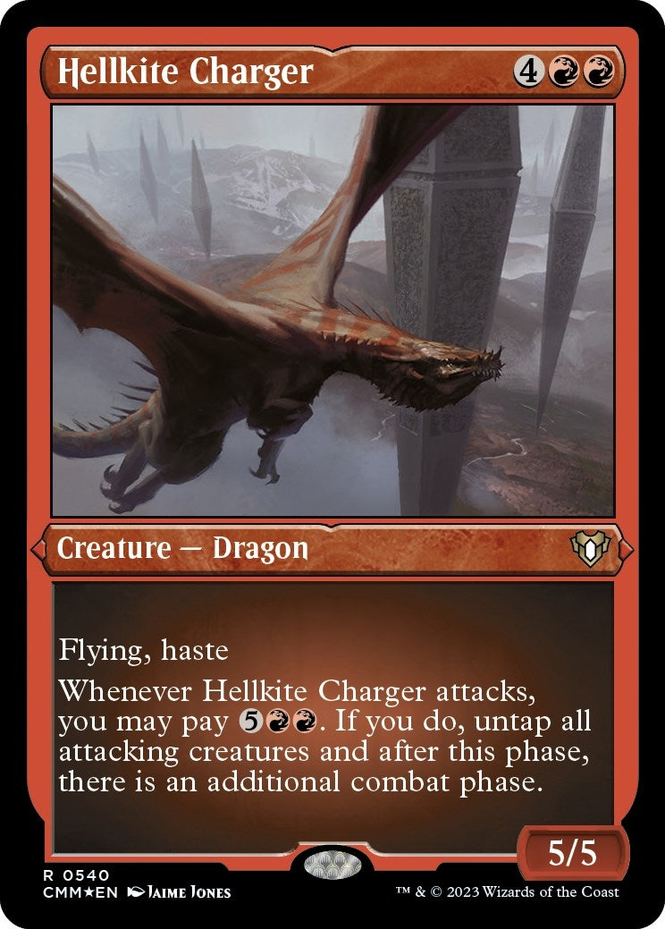 Image for Hellkite Charger (Foil Etched) (Commander Masters) (540) - Magic: The Gathering