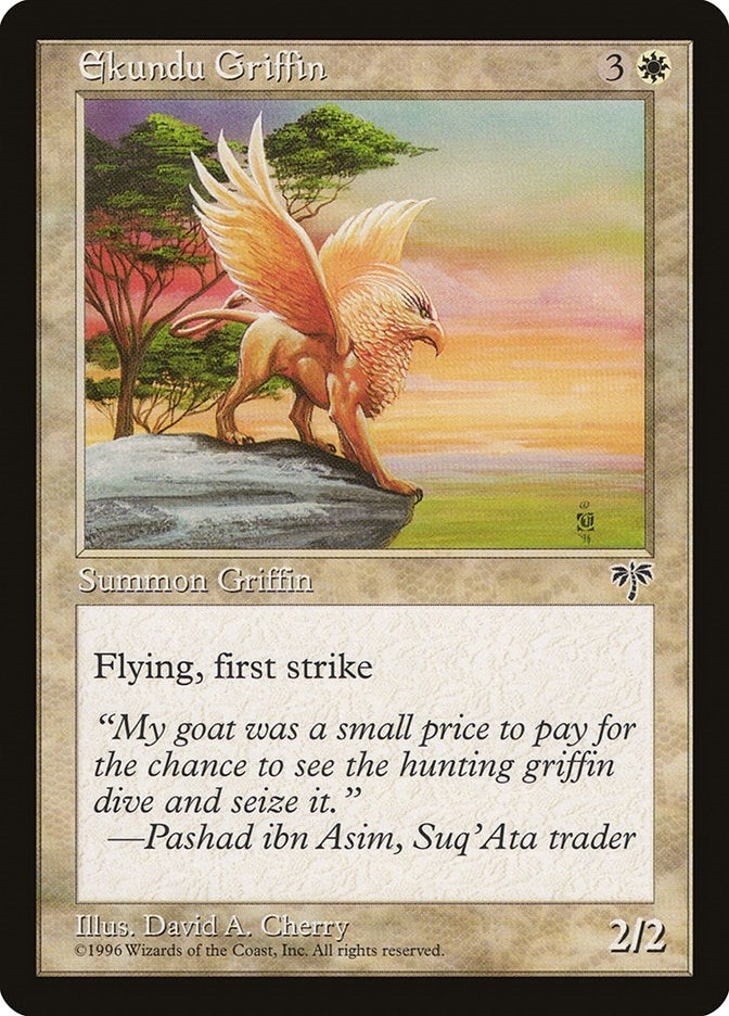 Image for Ekundu Griffin (Mirage) - Magic: The Gathering