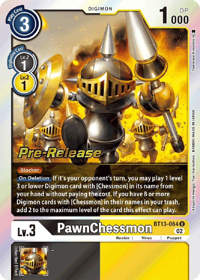 Image for PawnChessmon - BT13-064 (Versus Royal Knights Pre-Release Cards) (BT13-064 R) - Digimon Card Game