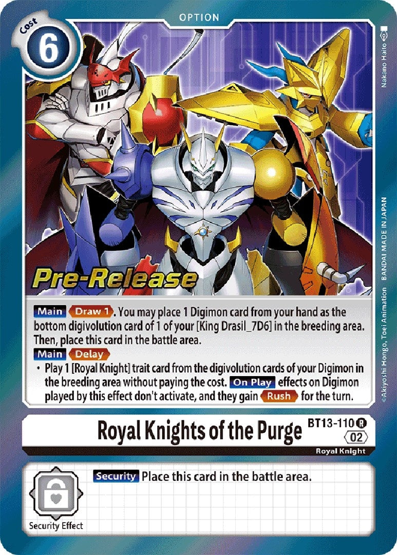 Image for Royal Knights of the Purge (BT13_PR) (BT13-110 R) - Digimon Card Game