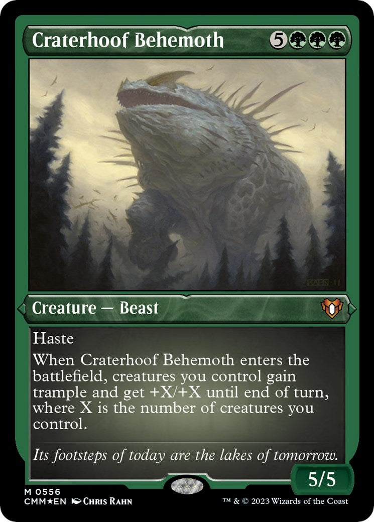 Image for Craterhoof Behemoth (Foil Etched) (Commander Masters) (556) - Magic: The Gathering