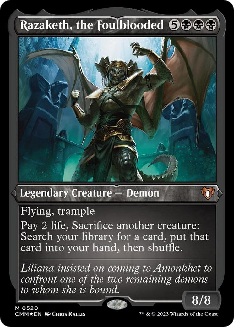 Image for Razaketh, the Foulblooded (Foil Etched) (Commander Masters) (520) - Magic: The Gathering