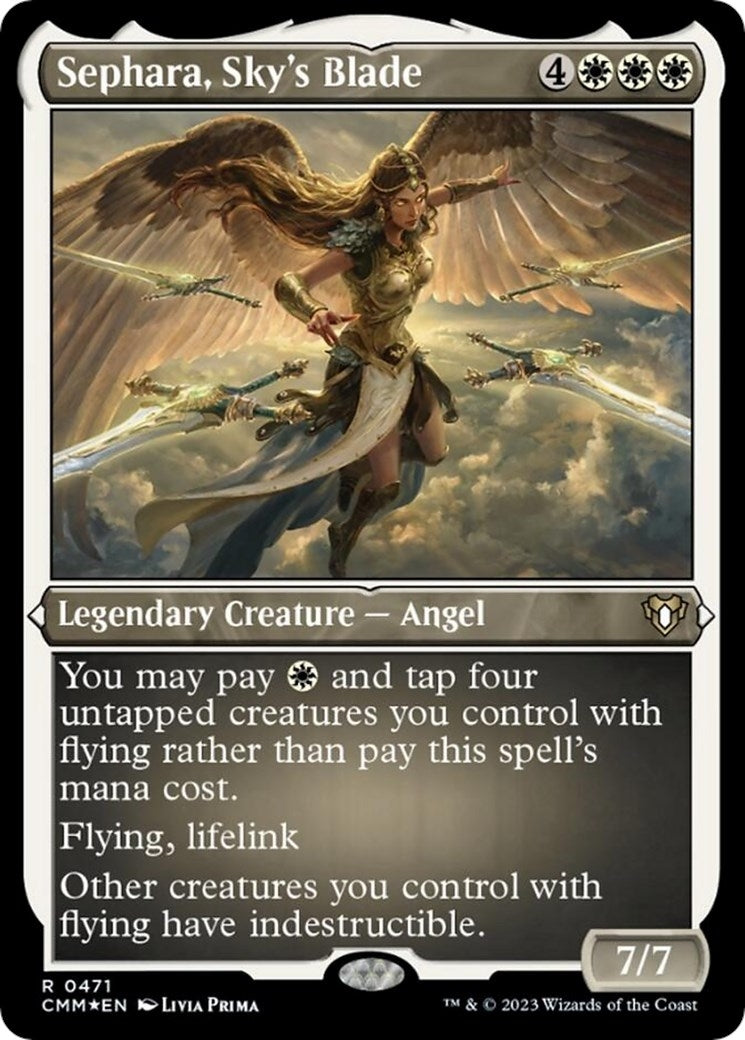 Image for Sephara, Sky's Blade (Foil Etched) (Commander Masters) (471) - Magic: The Gathering