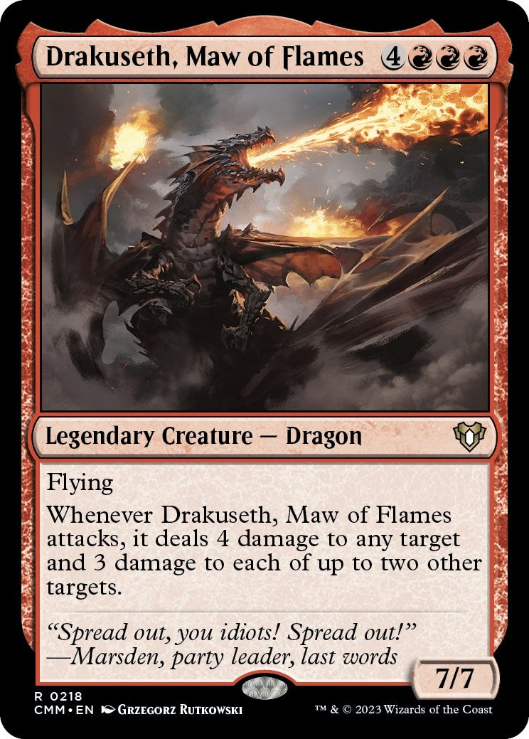 Image for Drakuseth, Maw of Flames (Commander Masters) (218) - Magic: The Gathering