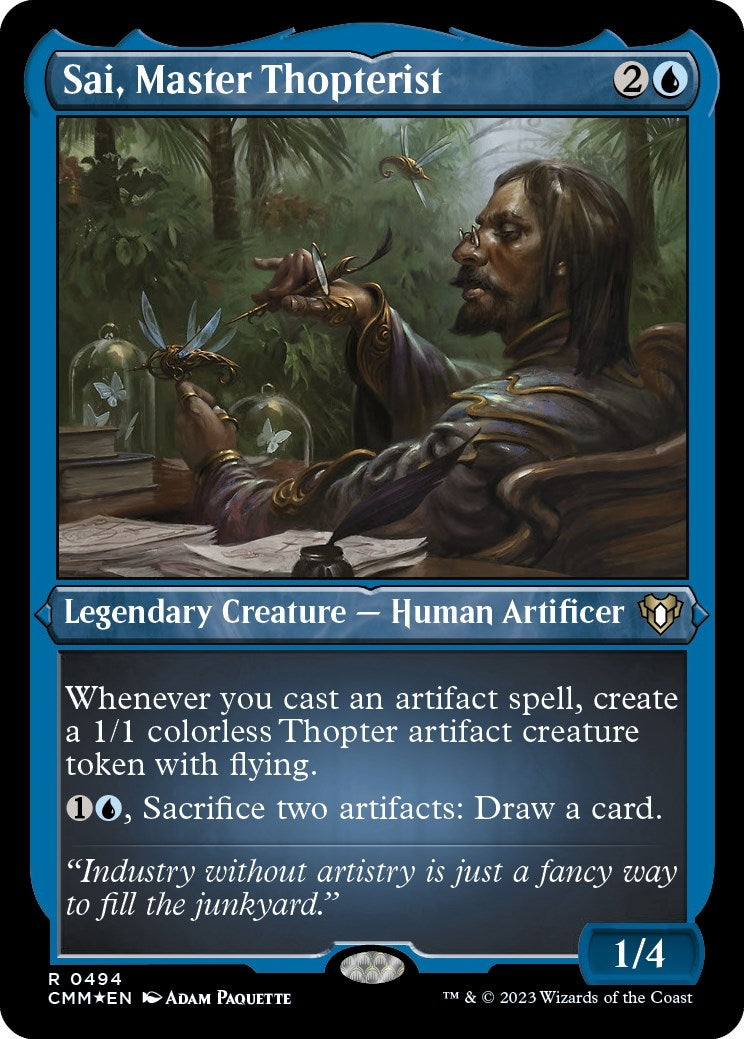 Image for Sai, Master Thopterist (Foil Etched) (Commander Masters) (494) - Magic: The Gathering