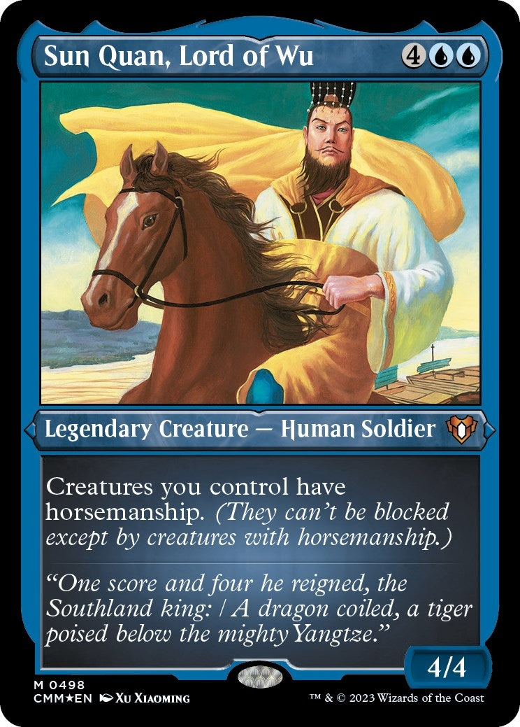 Image for Sun Quan, Lord of Wu (Foil Etched) (Commander Masters) (498) - Magic: The Gathering