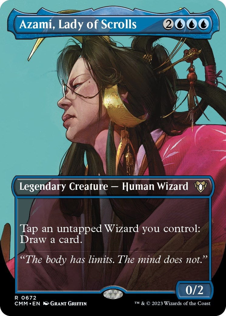 Image for Azami, Lady of Scrolls (Borderless) (Commander Masters) (672) - Magic: The Gathering