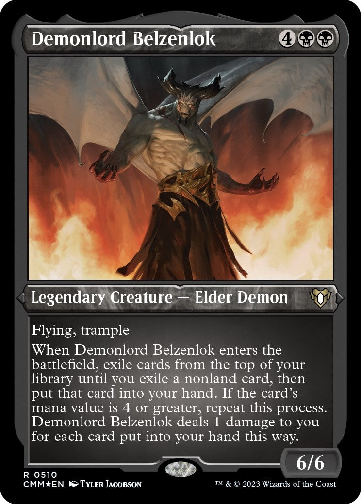 Image for Demonlord Belzenlok (Foil Etched) (Commander Masters) (510) - Magic: The Gathering