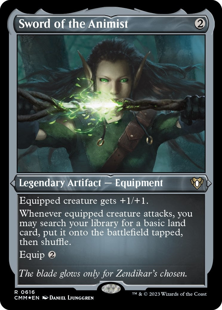 Image for Sword of the Animist (Foil Etched) (Commander Masters) (616) - Magic: The Gathering
