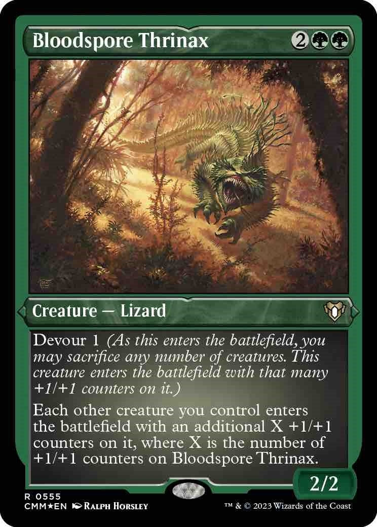 Image for Bloodspore Thrinax (Foil Etched) (Commander Masters) (555) - Magic: The Gathering