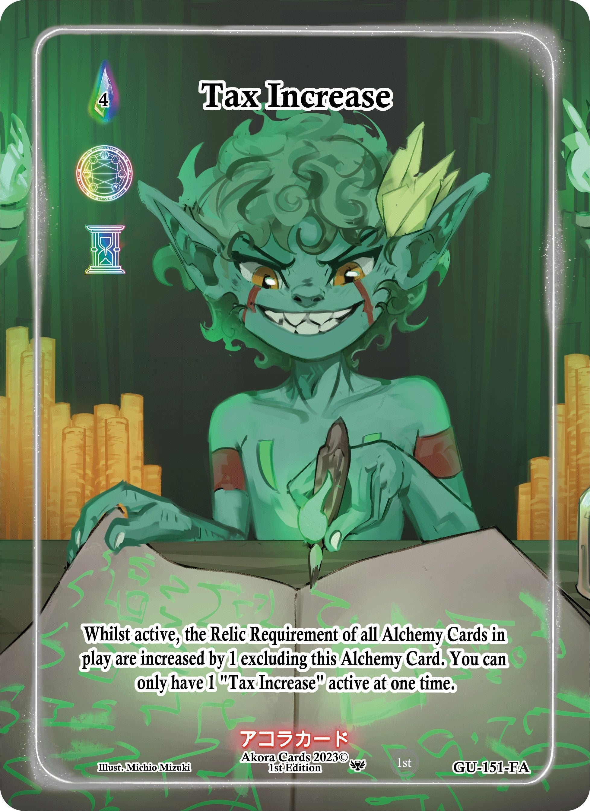 Image for Tax Increase (Full Art) (Grordhelm Uprising [1st Edition]) (GU-151-FA) - Akora TCG