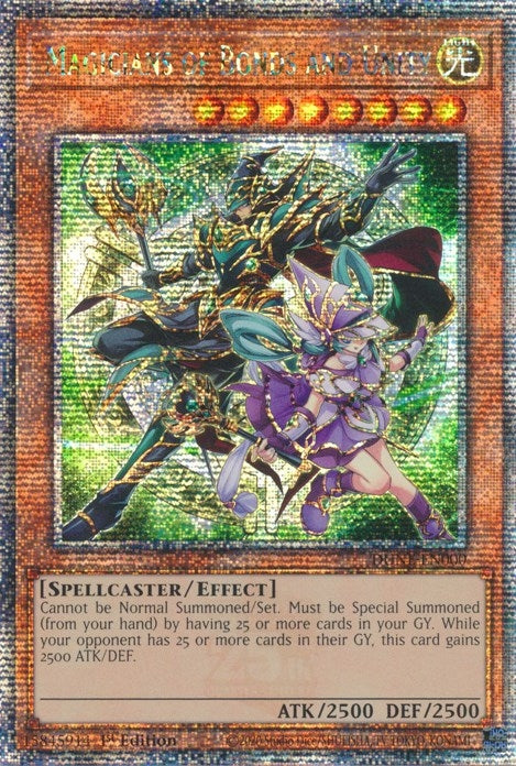 Image for Magicians of Bonds and Unity (Quarter Century Secret Rare) (Duelist Nexus) (DUNE-EN000) - YuGiOh