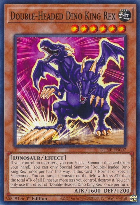Image for Double-Headed Dino King Rex (Duelist Nexus) (DUNE-EN007) - YuGiOh