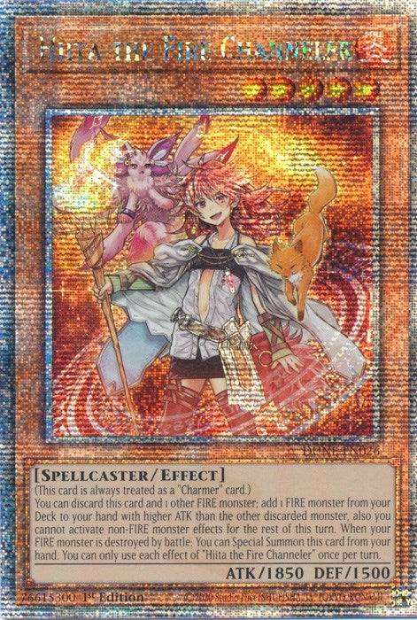 Image for Hiita the Fire Channeler (Quarter Century Secret Rare) (Duelist Nexus) (DUNE-EN026) - YuGiOh
