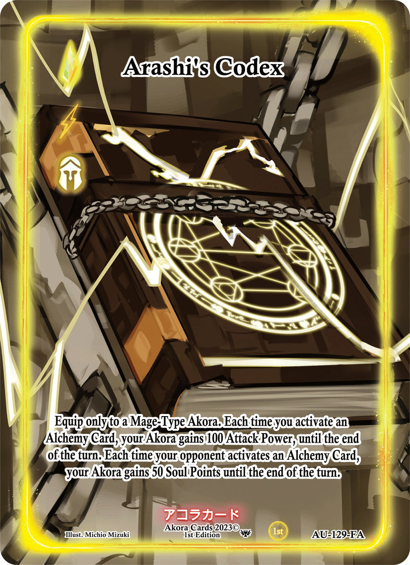 Image for Arashi's Codex (Full Art) (Afelium Unleashed [1st Edition]) (AU-129-FA) - Akora TCG