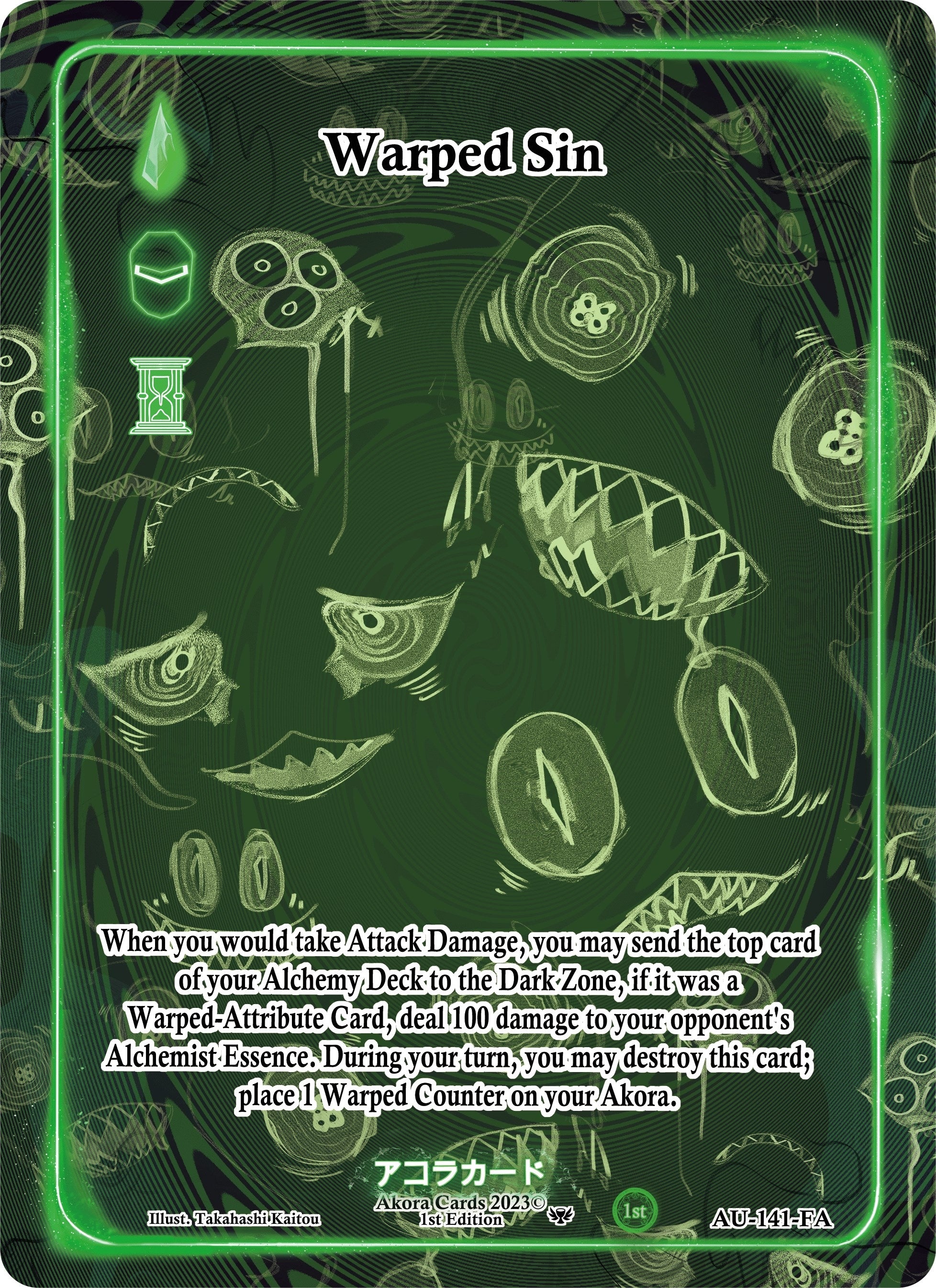 Image for Warped Sin (Full Art) (Afelium Unleashed [1st Edition]) (AU-141-FA) - Akora TCG