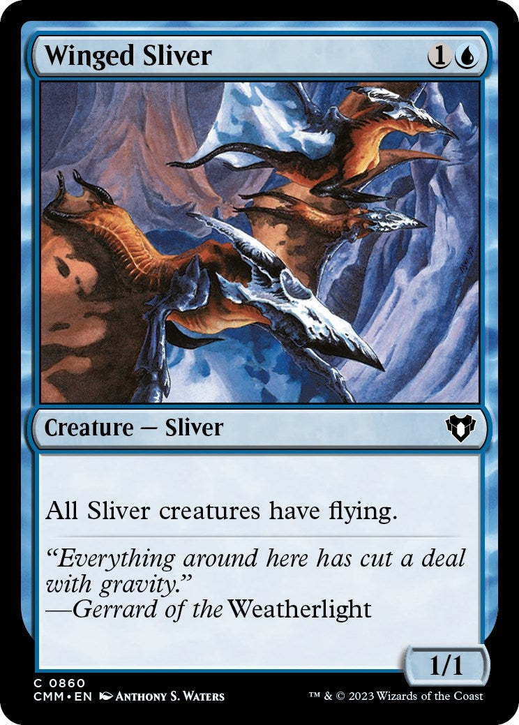 Image for Winged Sliver (Commander Masters) (860) - Magic: The Gathering