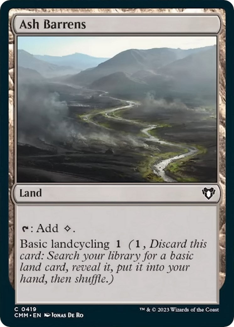 Image for Ash Barrens (Commander Masters) (419) - Magic: The Gathering