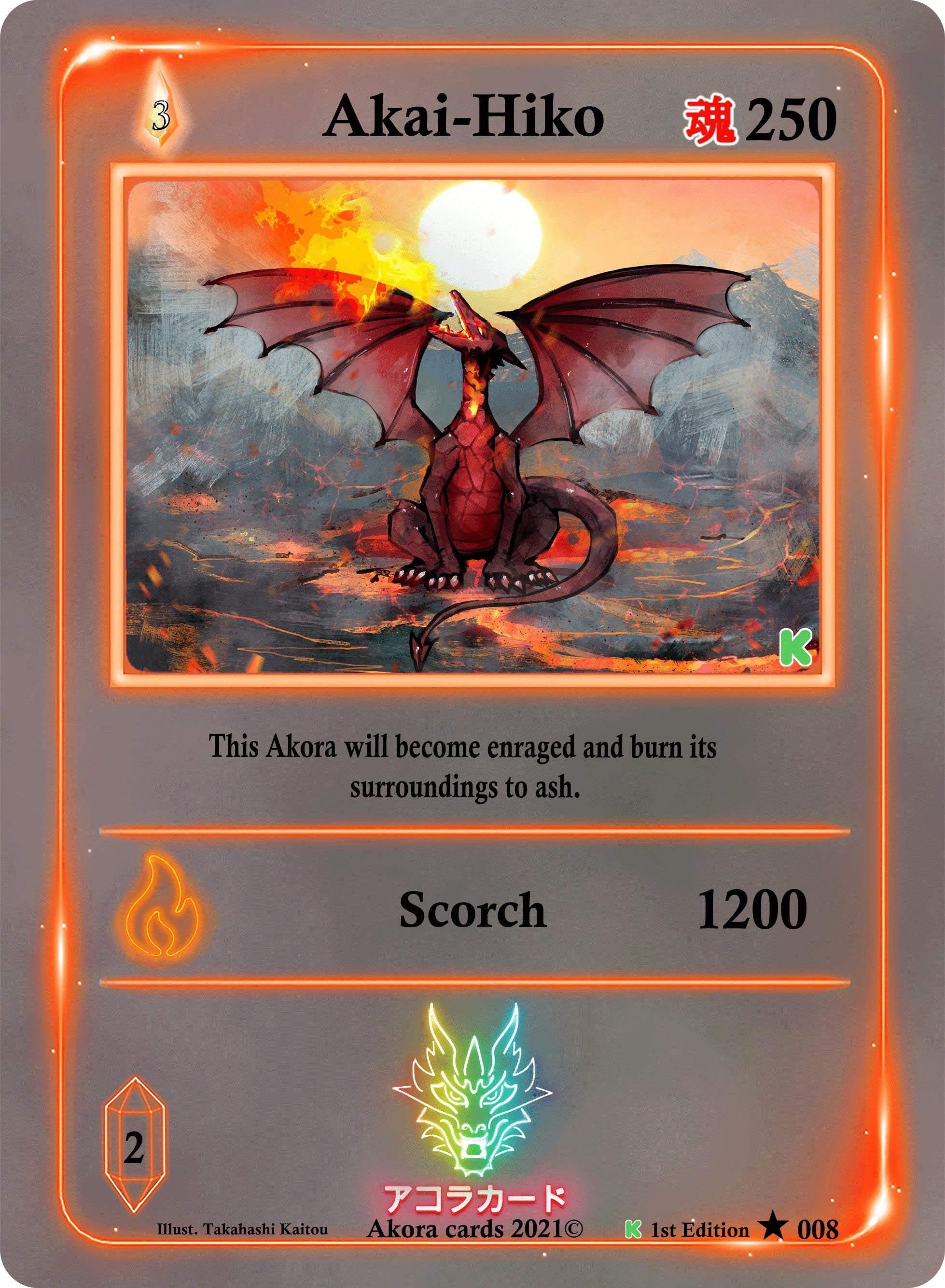 Image for Akai-Hiko (Spellbound Wings [Kickstarter Edition]) (008) - Akora TCG