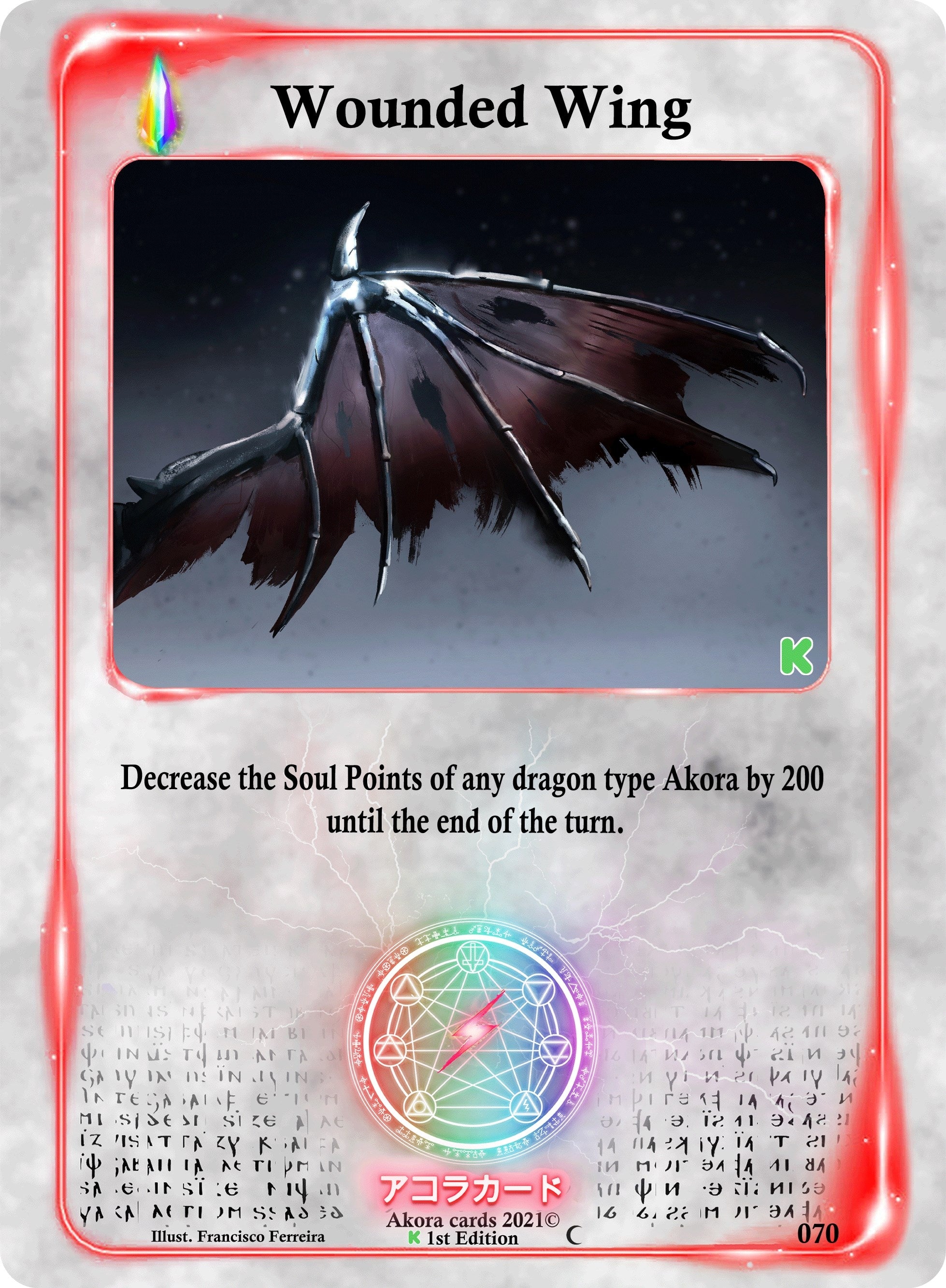 Image for Wounded Wing (Spellbound Wings [Kickstarter Edition]) (070) - Akora TCG