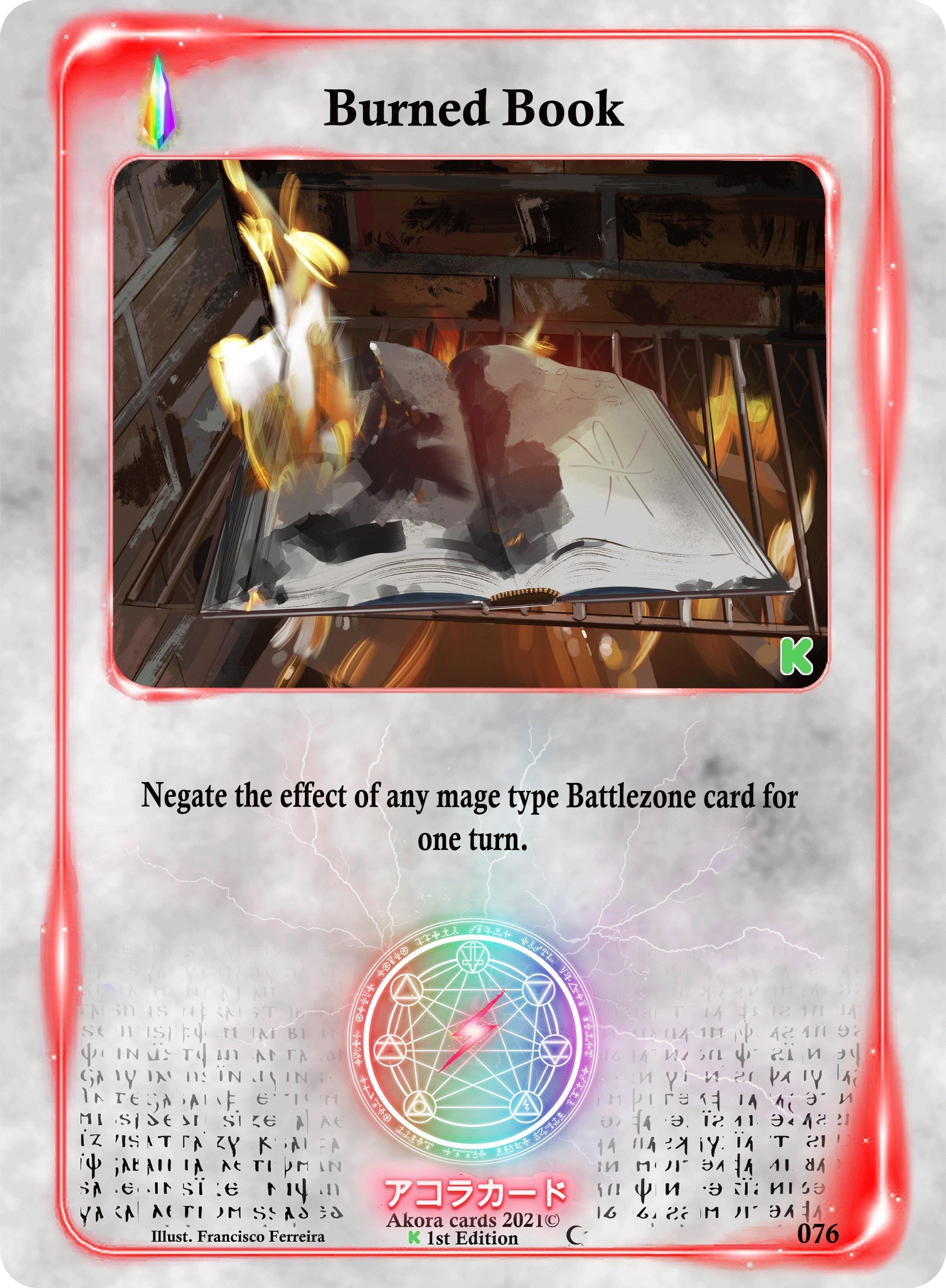 Image for Burned Book (Spellbound Wings [Kickstarter Edition]) (076) - Akora TCG