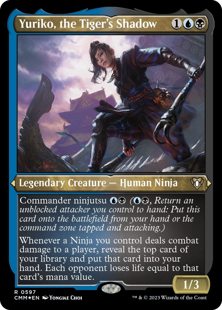 Image for Yuriko, the Tiger's Shadow (Foil Etched) (Commander Masters) (597) - Magic: The Gathering
