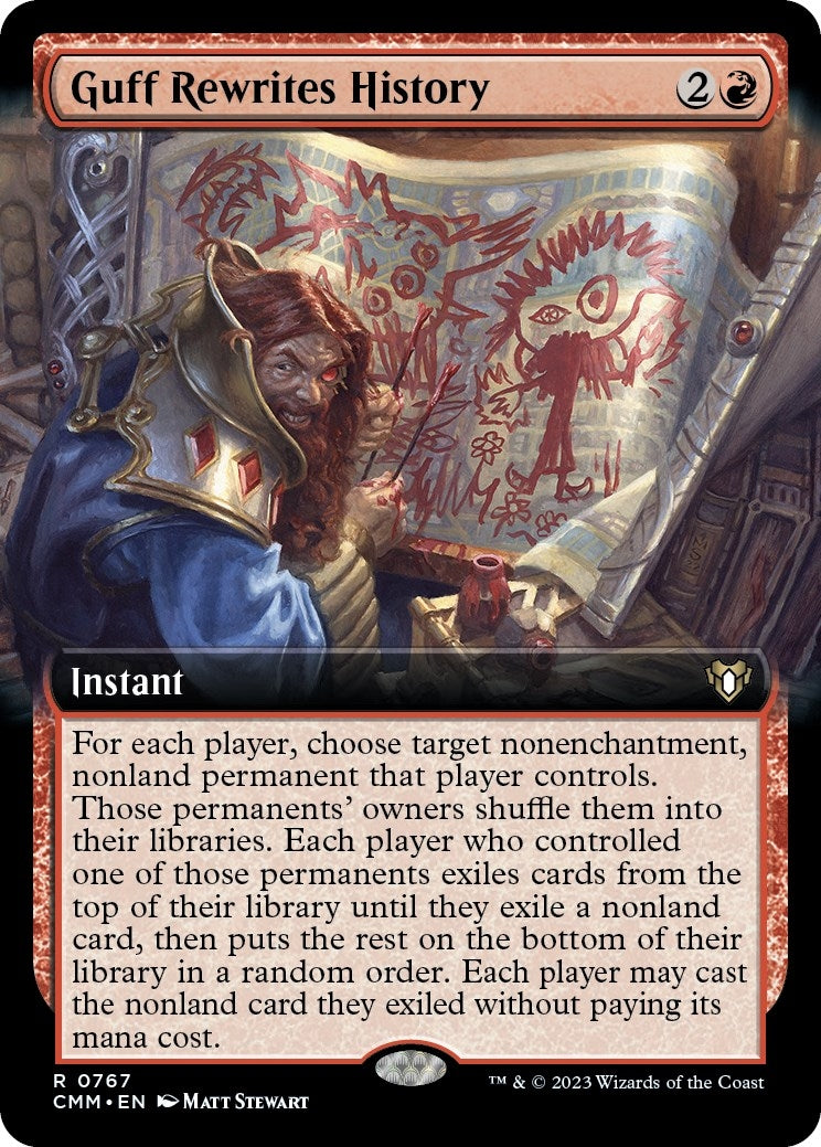 Image for Guff Rewrites History (Extended Art) (Commander Masters) (767) - Magic: The Gathering